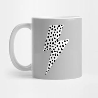 Dalmatian Spotty, Lightning Bolt on Grey Mug